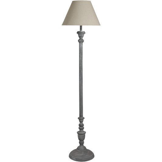 Ithaca Floor Lamp complete with linen shade.