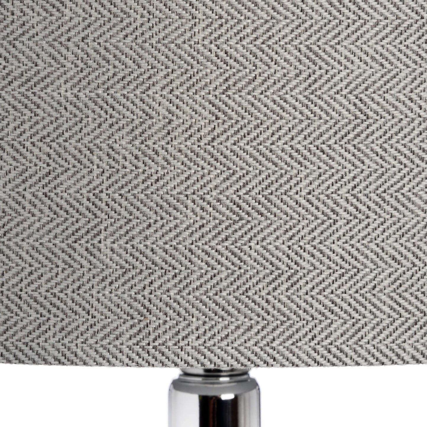 Verona Glass Table Lamp. A classic lamp which features a timeless herringbone shade and a fluted glass base.