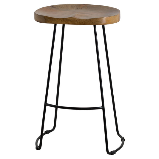 Franklin Hardwood Shaped Barstool