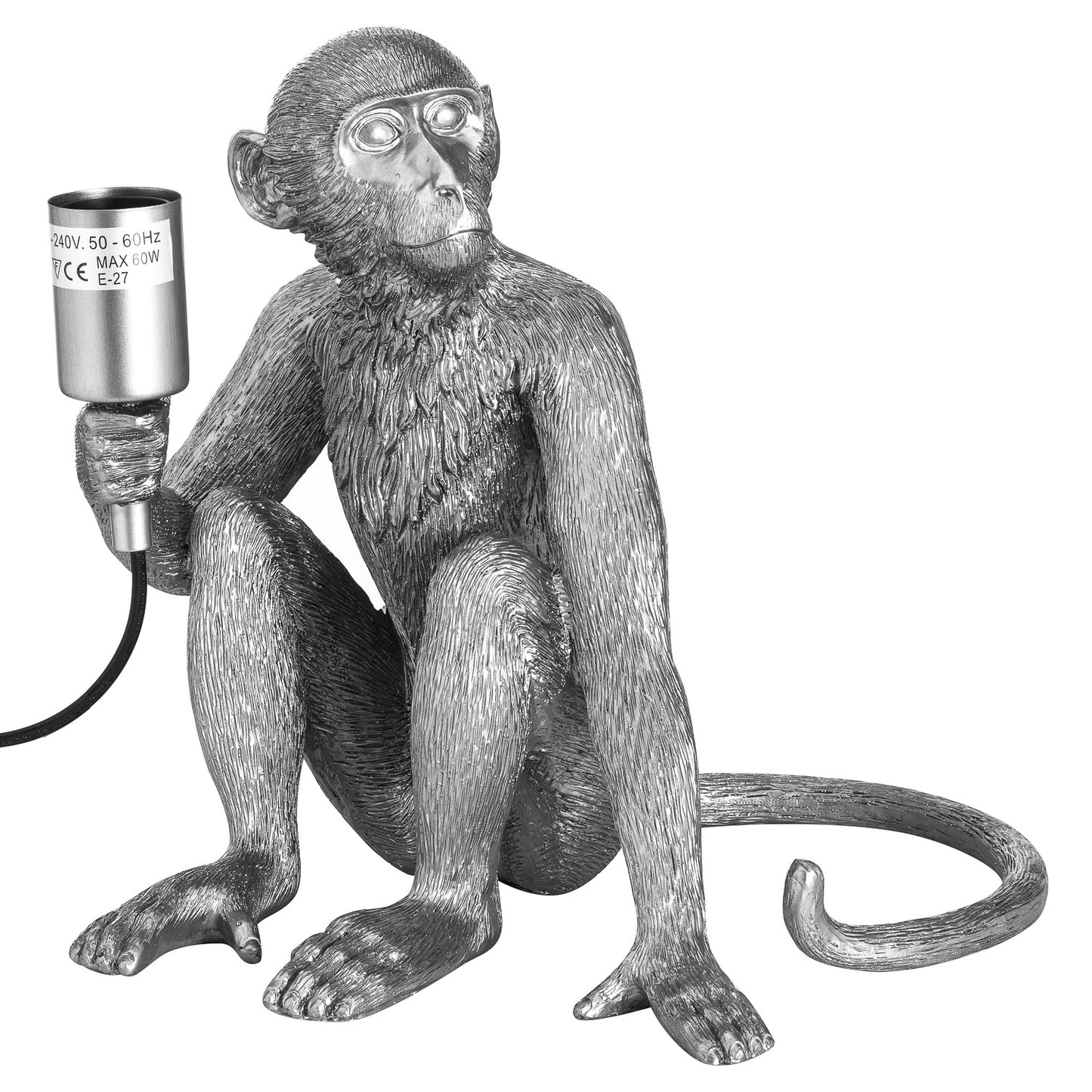 George The Monkey Silver Table Lamp.