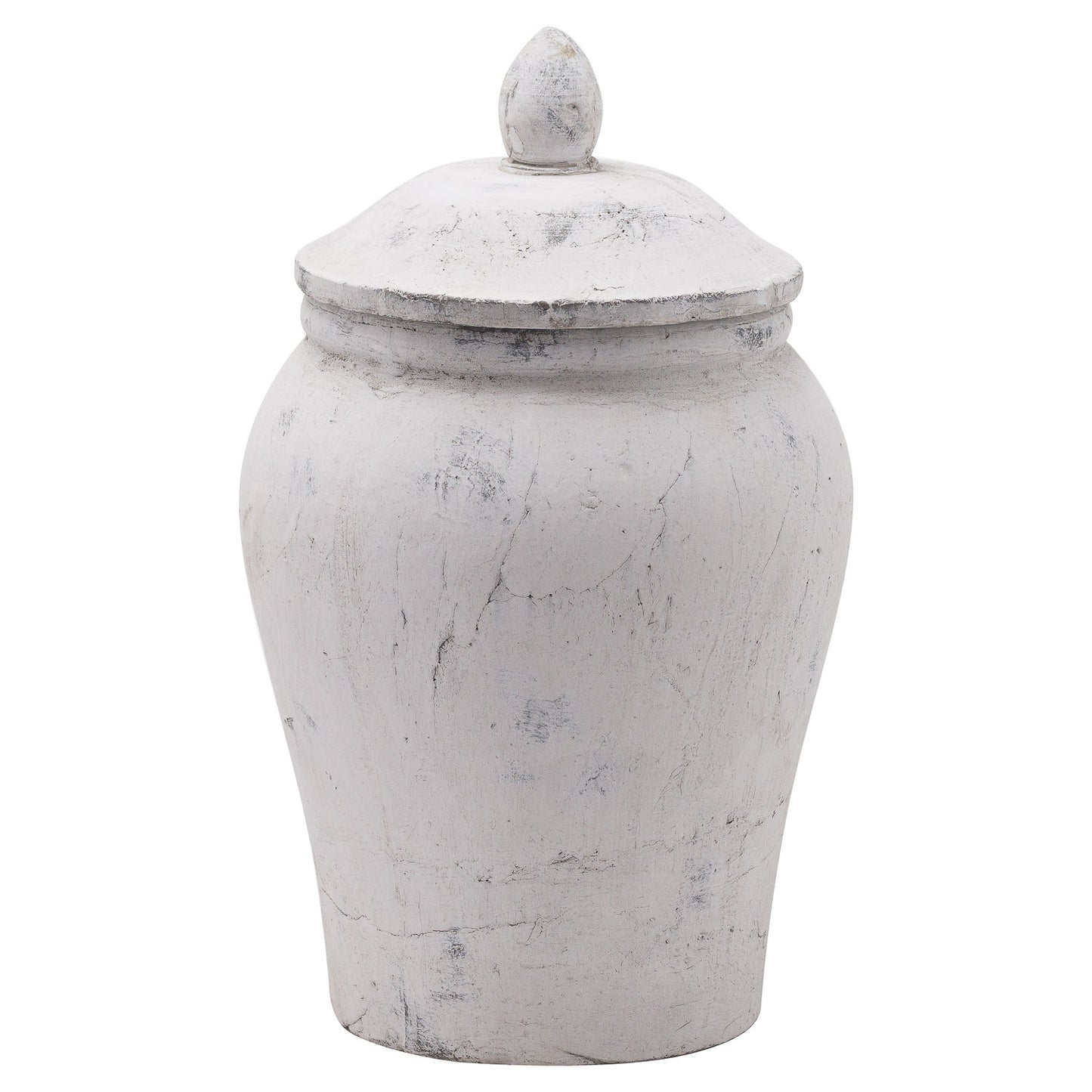 Bloomville Handcrafted Stone Ginger Jar with lid.