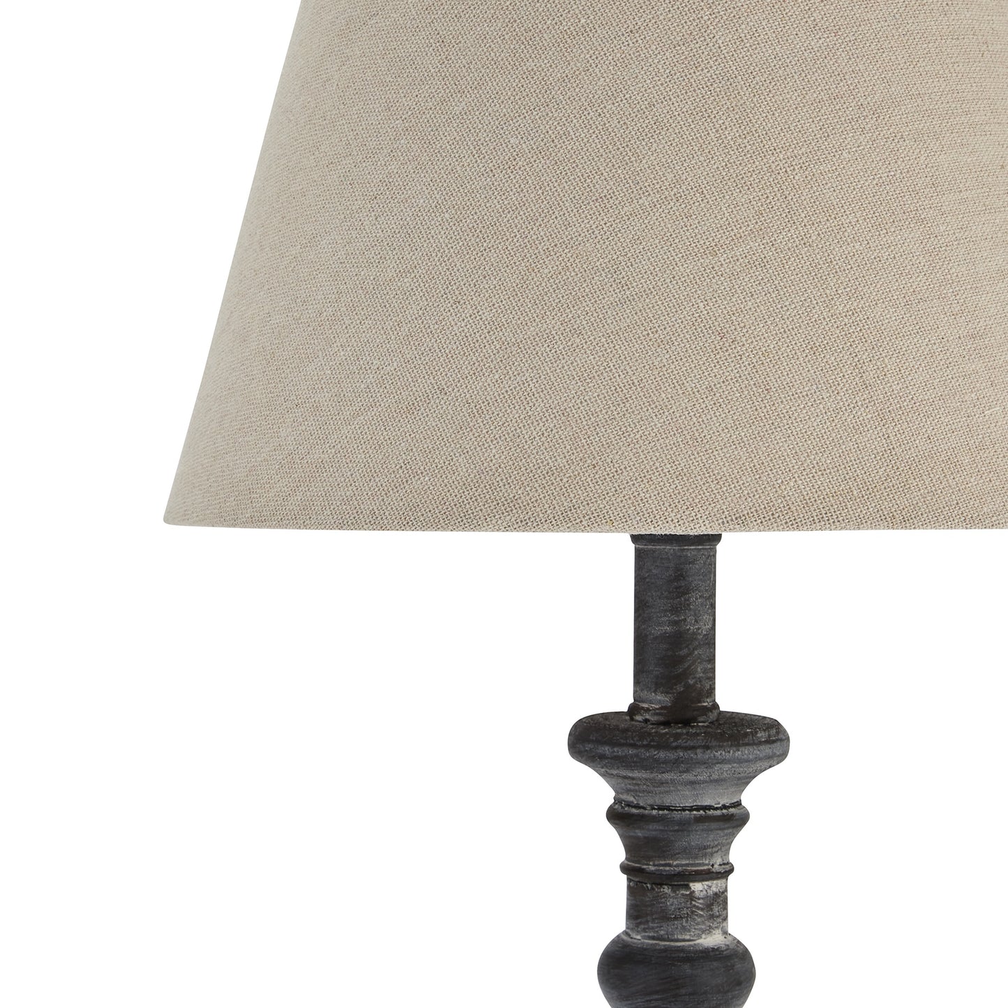 Inca Column Table Lamp is an elegant table lamp complete with a simple, neutral linen shade.