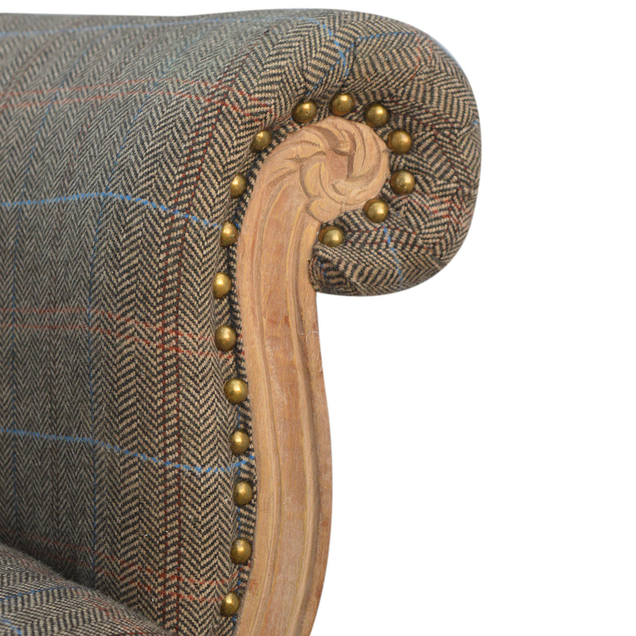 Multi Tweed Studded Chair