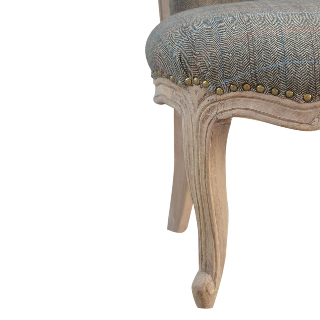 Multi Tweed Studded Chair