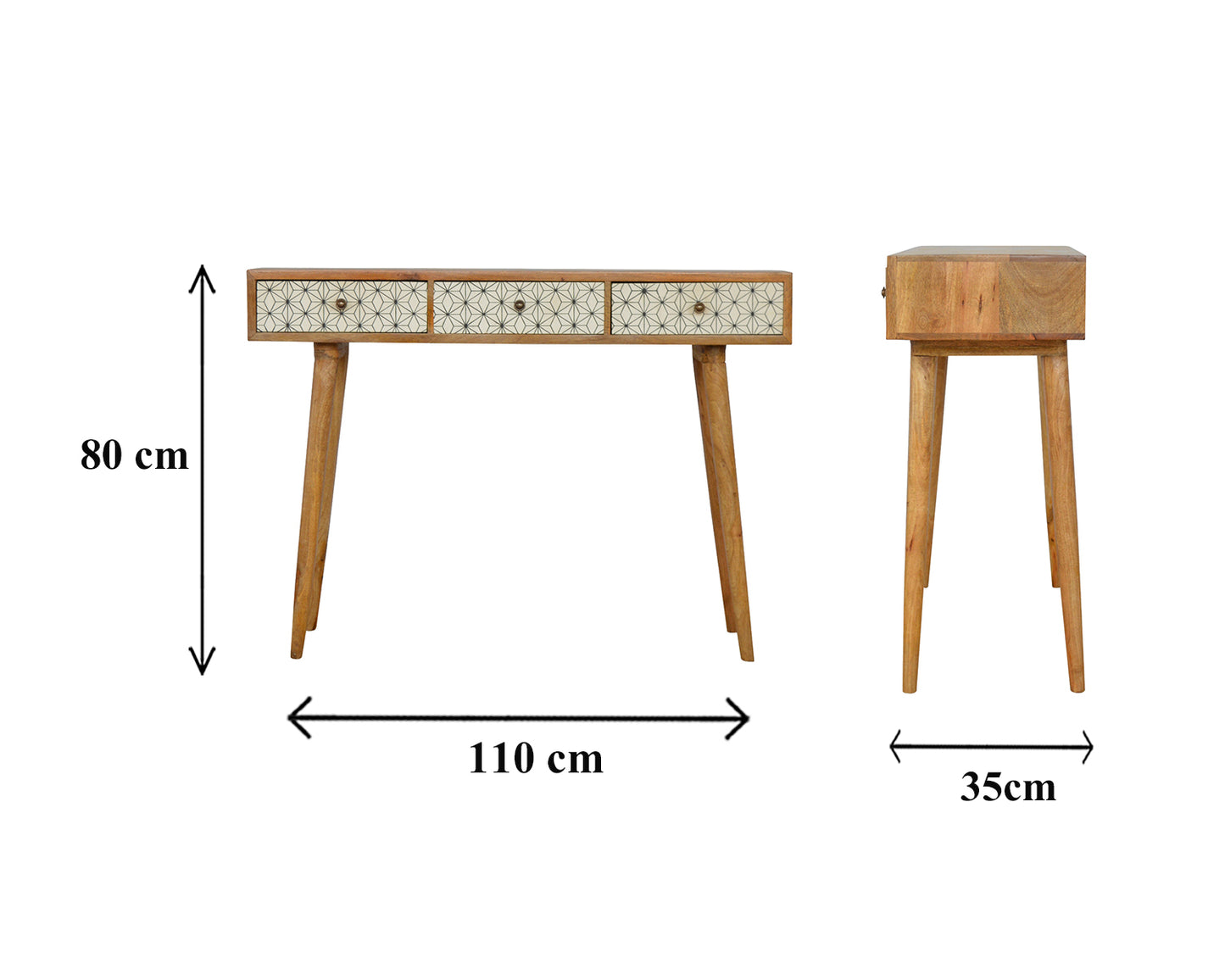 Prima Three Drawer Console Table