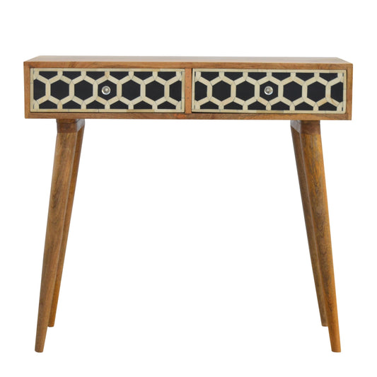 Mango Wood Bone Inlay Console Table