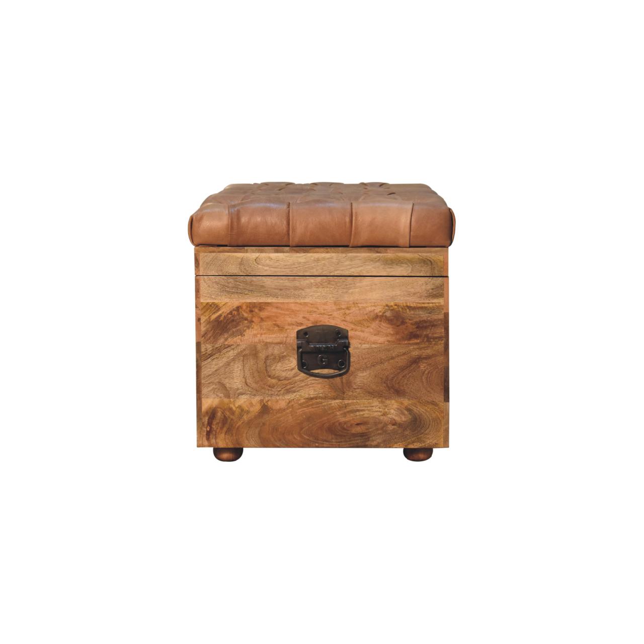 Buffalo Hide Oak-ish Storage Trunk